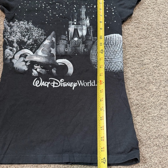 Disney Womens Shirt - Black Glitter Disney World Resort Size Small - Picture 4 of 5